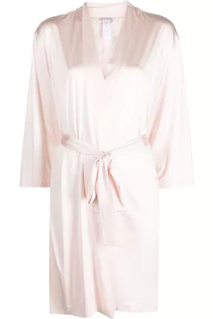 Hanro Women Bathrobes - Lace detailing belted robe