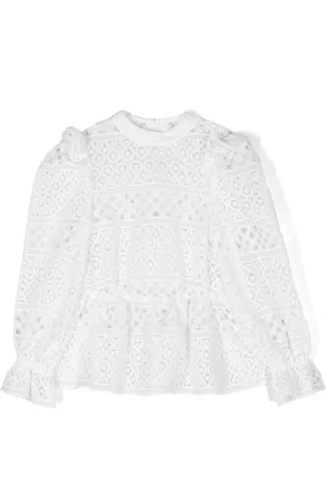 Elisabetta Franchi La Mia Bambina Girls Blouses - Long-sleeved knitted blouse