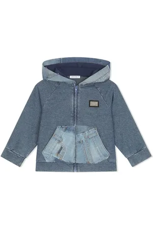 Dolce & Gabbana Logo-tag denim hoodie
