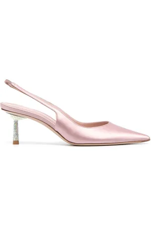 LE SILLA Crystal-embellished mid heel pumps