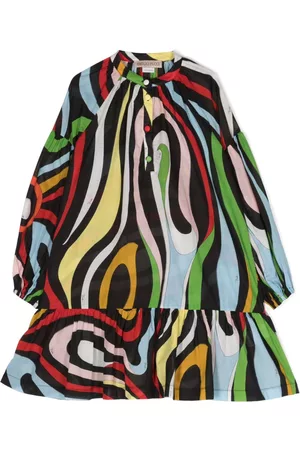 PUCCI Junior Stripe-pattern cotton dress