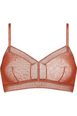 Farfetch GIA STUDIOS Triangle Silk Bralette - Farfetch