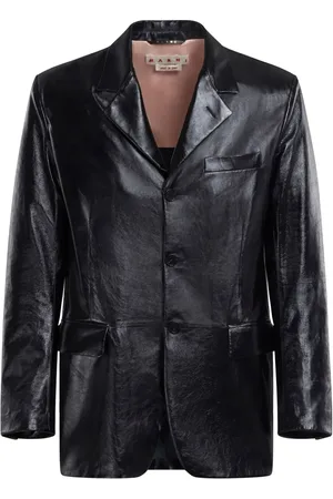 Marni Polished-finish leather jacket