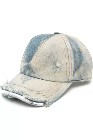 Diesel Men Caps - Distressed-finish denim cap