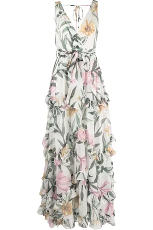 PATBO Jasmin sleeveless ruffled maxi dress