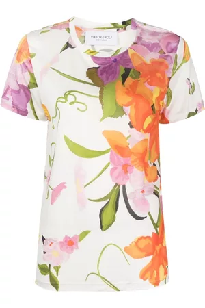 Viktor & Rolf Women Short Sleeve - Floral print organic cotton T-shirt