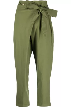 Bazar Deluxe Women Pants - Tie-waist cropped trousers