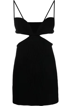 OFF-WHITE Cut-out ribbed-knit minidress