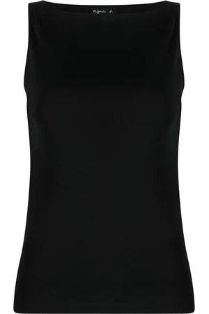 AGNÈS B. Leopard boat-neck tank top