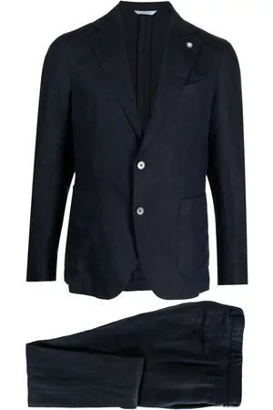 Manuel Ritz Men Suits - Single-breasted linen suit