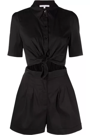 Patrizia Pepe Cut-out tied-waist playsuit