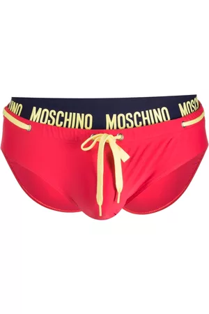 Moschino Men Swimming Trunks - Logo-print swim trunks