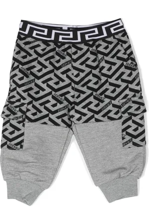 VERSACE La Greca contrast-panel printed track pants