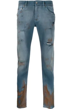 Dolce & Gabbana Distressed straight-leg jeans