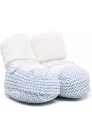 LITTLE BEAR Two-tone knitted slippers