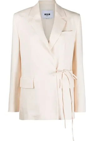 Msgm Single-breasted tie-fastening blazer