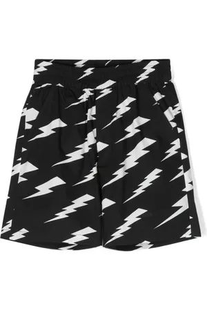 Neil Barrett Lightening-logo shorts