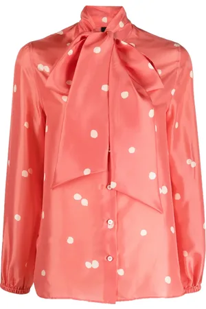 Aspesi Pussy bow silk shirt