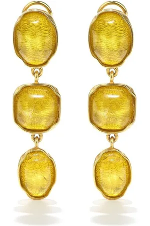 Goossens Cabochons clip-on pendant earrings