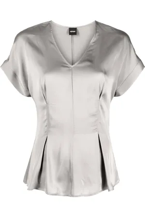 Aspesi Satin-finish flared blouse