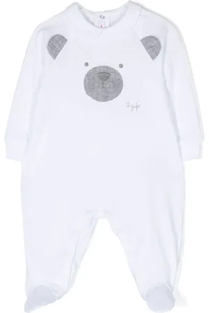 Il Gufo herat-patch cotton pajamas - White