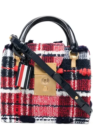 Thom Browne Mini Mrs. Thom Madras tweed tote bag
