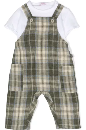 Il gufo Rompers - Plaid linen romper