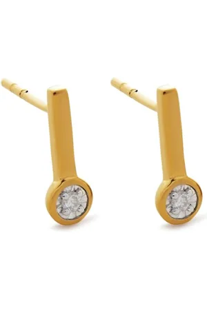 Monica Vinader Essential Drop diamond earrings