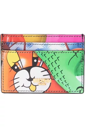 Moschino Women Wallets - Caricature-print leather cardholder