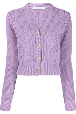 Jacob Cohen Logo-embroidered cable-knit cardigan