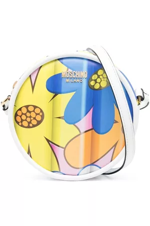 Moschino Women Shoulder Bags - Circular graphic-print crossbody bag