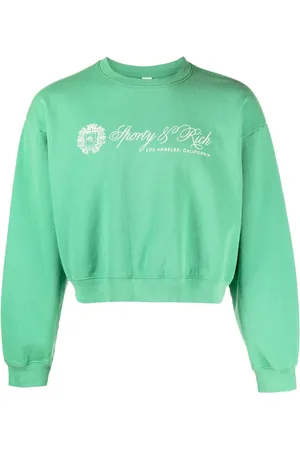 Sporty & Rich Logo-print cropped sweatshirt