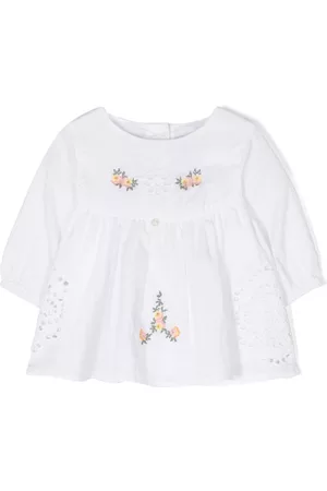 Tartine Et Chocolat Blouses - Floral-embroidery cotton blouse
