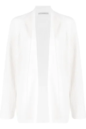 DUSAN Open-front long-sleeve knitted cardigan