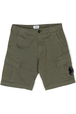 C.P. Company Logo-patch cotton shorts