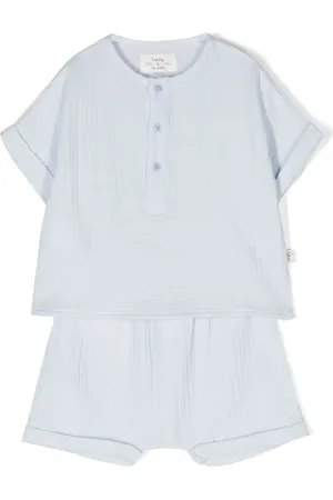 TEDDY & MINOU Button-plaque cotton tracksuit set