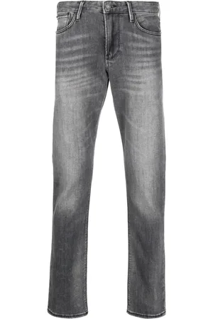 Emporio Armani Slim-cut faded jeans