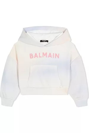 Balmain Hoodies - Tie-dye logo-print hoodie