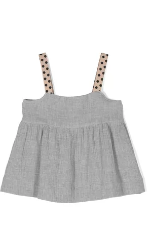 Caffe' D'orzo Girls Tunics - Polka dot-straps tunic top