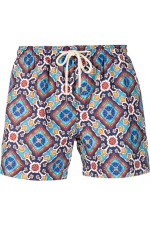 PENINSULA SWIMWEAR Geometric-print swim shorts