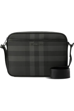Burberry Logo-lettering check-pattern messenger bag