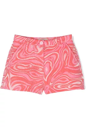 PUCCI Junior Girls Shorts - Marmo jacquard-pattern shorts