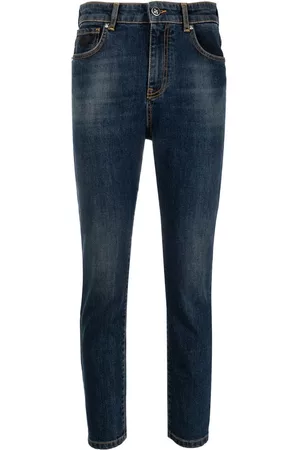 John Richmond Women Slim - Ring-detailing slim-fit jeans