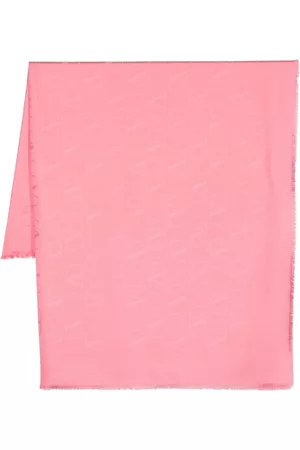 VALENTINO Logo jacquard silk shawl