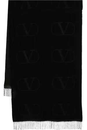 VALENTINO Women Scarves - Intarsia-knit logo scarf