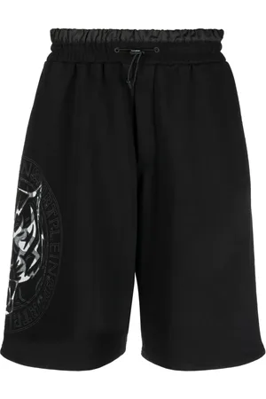Philipp Plein Logo-print knee-length track shorts
