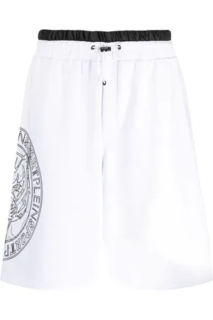 Philipp Plein Logo-print knee-length track shorts
