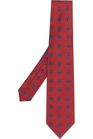 BARBA Embroidered silk tie