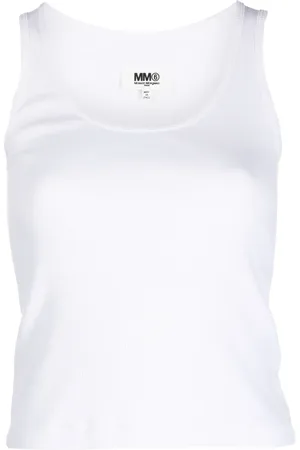 Maison Margiela Ribbed cotton tank top