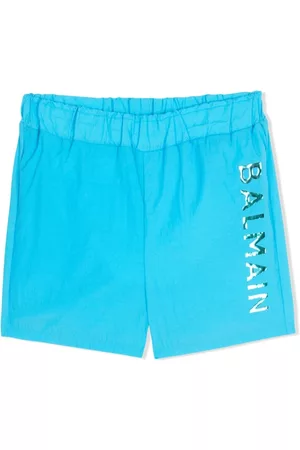 Balmain Boys Swim Shorts - Logo-print swim shorts